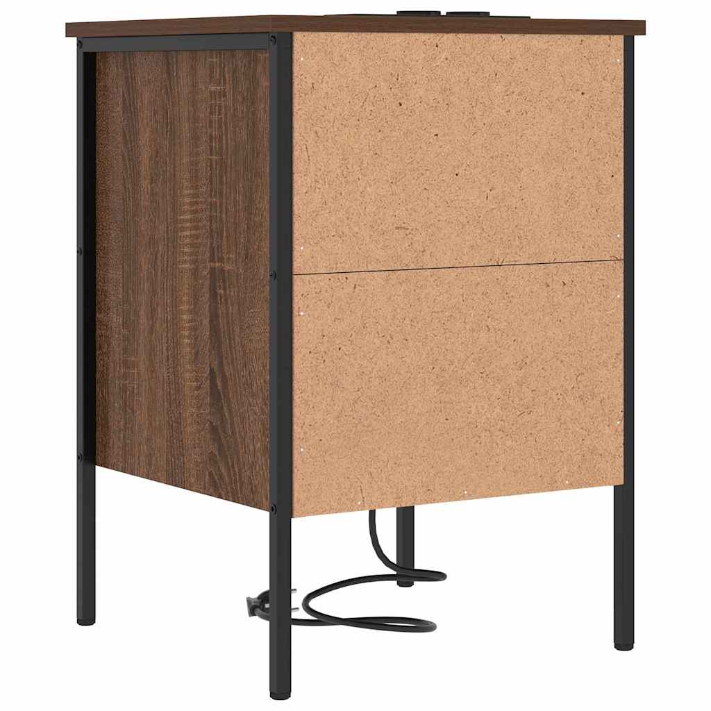 Nachttisch Braun Eichen-Optik 42 x 41 x 61 cm Holzwerkstoff